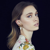 Left ear) bow earrings French niche design retro exaggerated Joker earrings earringsJenni hairclip