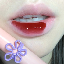 pinkbear lip glazed mirror water light leather bear pinkbearmouth red female small crowdbrand pique bear lip mud