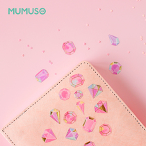 MUMUSO Hibiscus life hand account sticker DIY shiny crystal sticker random delivery
