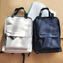 Japan MUJI canvas backpack mens and womens simple school bag portable backpack Lightweight a4 computer bag all-match