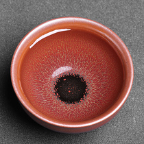 Construction of a ceramic single tea brechus pure handmade large number master cup of tea with cup home Jianyang red partridge bunches
