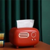 Vintage creative tissue box Living room household napkin box Remote control coffee table storage box Cute girl pumping paper box
