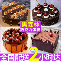 Black Forest Chocolate Fruit Net Red Birthday Cake Creativity customized Shanghai Beijing Guangzhou National Tongcheng Distribution