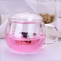 Tea cup glass filter household with lid belt to separate Tea Cup for men and women transparent tea cup water Cup