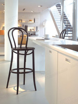 New Chinese solid wood floor bar chair American simple home stool bar chair designer front desk high bar chair