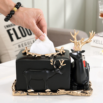 Nordic wind tissue box living room household dining table multi-function remote control storage box creative drawing box American ornaments
