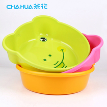 Camellia cartoon washbasin plastic small children baby small washbasin newborn baby foot washbasin washbasin cute