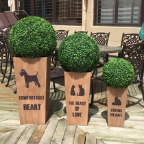  Hengjia special cute pet heart language resin large flower pot creative fleshy flower pot Simple and generous basin