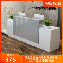 Company front desk reception desk clothing store convenience store checkout counter simple modern commercial shop customization