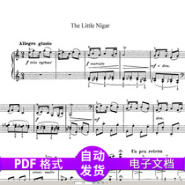Debussy Little Negro Original piano score with fingerprinting scan Sheet music Staff Score Etude