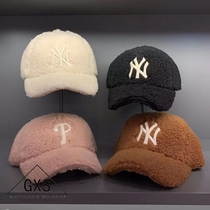 South Korea mlb2020 year solid color wild versatile adjustable embroidery fleece plush cap 32CPDI011