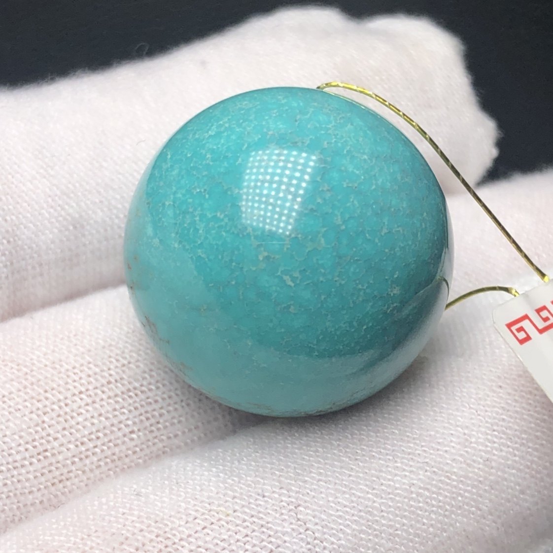 Boutique High Porcelain Green Pine Stone Round Pearl 22 6mm Scattered Beads Single Beads