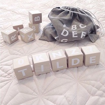 ins explosive Net red recommended solid wood infant letter building block children early education digital building block photo props