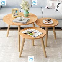 Round tea table corner a few economical wood color round table low foot ins table home luxury room personality
