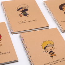 Kraft paper hard shell Naruto cover A4 sketchbook A3 sketchbook B5 painting drawing personalized customization