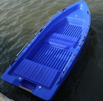  New product 4 3m PE plastic boat Fishing boat Fishing boat sea fishing boat can be equipped with outboard machine with living water tank self-drainage