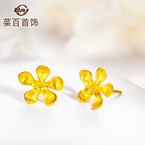 Cai hundred jewelry gold earrings sweet love wedding series earrings gold wedding earrings