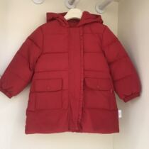 YEEHOO Inns baby duvet jacket with cap in cap long red down jacket 173808