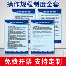 Shearing machine safety operating procedures factory workshop warehouse logo operating procedures regulations safety inspection slogans production management system employee rules wall stickers support customization