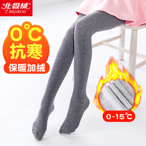 Childrens underpants pantyhose pantyhose autumn winter plus suede thickened baby black dancing practice special girl dance socks