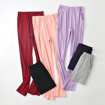 Modal pajamas womens trousers home pants home pants big legs lazy pants can be worn outside spring and winter home pants