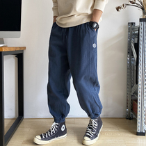 Autumn and winter New bunch foot overalls mens loose Tide brand closing Haren pants Japanese retro ruffians handsome casual long pants