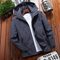 Spring new middle aged submachine clothes men even cap wind clothing Casual Jackets Middle-aged Dad Fall Coats