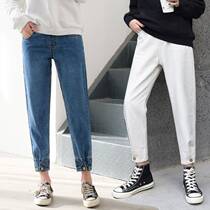 Pregnant Woman Pants Spring Fall Outside Wearing Jeans Casual Old Daddy Pants Loose 90% Harun Pants Fall Grandma Pants