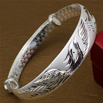 Attached certificate 999 sterling silver bracelet female Japanese and Korean Joker Sterling Silver Bracelet to send mother to girlfriend lover gift