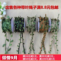 Leaf rattan hemp rope kindergarten diy handmade decorative rope hemp rope sage rope flower packaging material