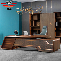 A Carat Solid Wood Boss Table Office President Table Modern Minima Chinese President Desk Light Extravagant Bandae