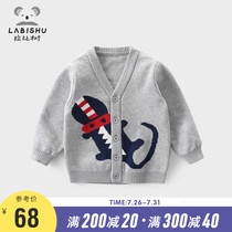 Childrens sweaters Boys  knitwear Rabi Tree Spring and Autumn childrens knitted cardigan Baby coat Baby casual top