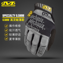 American super technician gloves Mens light and breathable sensitive 0 5mm tactical gloves mechanix full finger wear