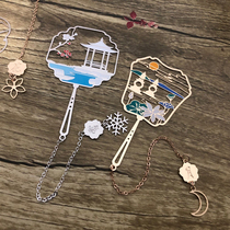 Yi Jiangnan metal bookmarks Chinese wind group fan literary gifts West Lake classical creative hipster Hangzhou tourist book bookmarks Boys version High-grade stickers Japanese custom printed pictures