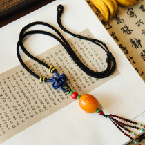 (Swallow Zhenpin) 7 5 grams of natural Old Beeswax Jube Beads pendant amber necklace for men and women