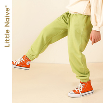 littlenaive small naive children autumn leisure sports pants Joker childrens loose leg long pants