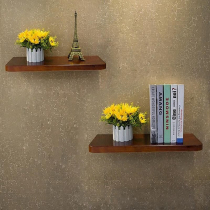 Solid wood partition wall hanging wall shelf bookshelf creative kitchen wall one-word shelf living room wall decoration rack