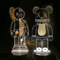 LED creative 3D light OriginalFake bearbrick KAWS anatomy KAWS building Wood bear KAWS