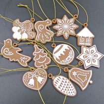 PVC Soft Glue Christmas Decorations Santa Gingerbread Man Pendant Soft Pottery Biscuit Hanging