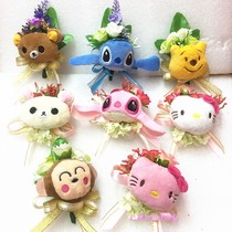 Cartoon Paparazzi Chest Flowers Handmade Custom Wedding Cute Plush Epic KT Songchi Bear Heads Wedding New Flawless Flowers