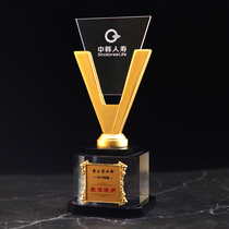 Crystal Trophy Customized Harp Creative Metal Trophy Medal Customized Honor Brand Plaque Customized