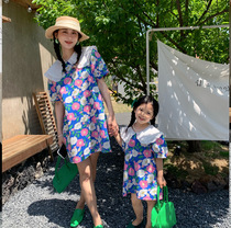 2022 New Mother and Daughter Dress Frying Street Parents - Child Dress Han - Ed Summer Dress Fashion Crush Dress