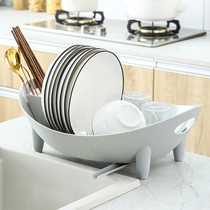 Kitchen rack dishes chopsticks spoon storage rack filter basket drain bowl rack plastic tableware storage box bowl rack