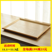 Solid Wood tea tray kung fu tea set tea tray creative large medium and small rectangular hotel tray wooden plate