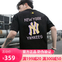 mlb short-sleeved T-shirt mens NY Yankees mens T-shirt video game graffiti short-sleeved couple compassionate tide