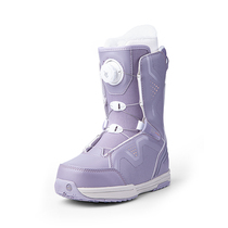 WS New Veneer Ski Shoes Lady Full Territory Flat Flower Carved Veneer Ski Boot Steel Wire Buttoned Veneer Shoes