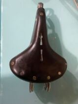 Japanese second-hand bicycle original accessories Fuji cowhide saddle large coil spring boutique has not been used