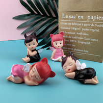  Angel demon baby cake decoration ornaments on the cloud Princess Aisha Keller Childrens birthday baking accessories plug-in