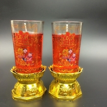 Crystal candles lotus seat jelly candles wedding ceremony to worship the candle for the wedding of the wedding wedding of the Buddha.