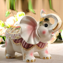 Ceramic Lily Elephant Pumping Cardboard Boxes Elephant Handicraft Pendulum Pieces Animal Home Accessories Furnishing Paper Towels Box Gift Boxes